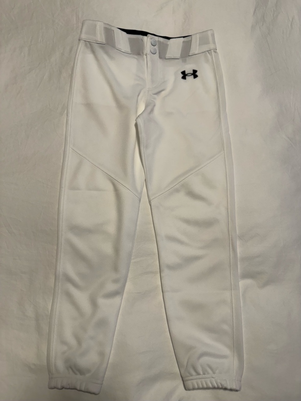 Under Armour White Baseball Pants with Black Waistband
